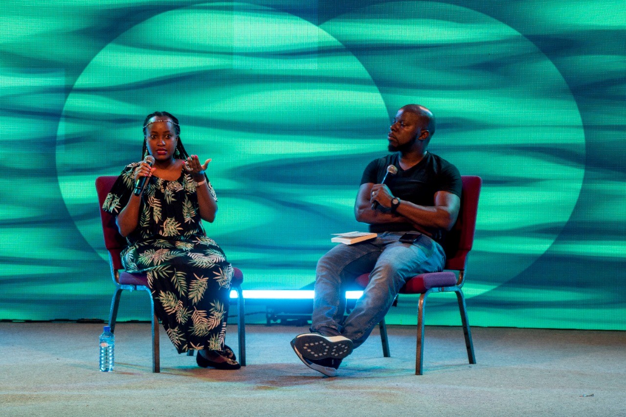 On stage with Waturi.